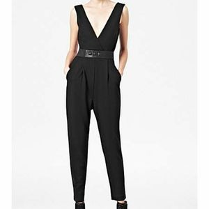 FRENCH CONNECTION MARIE V-NECK JERSEY JUMPSUIT SIZ